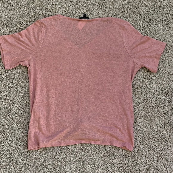 Banana Republic blush colored front tie shirt - size medium - Picture 2 of 3